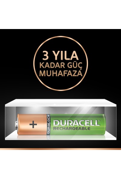 Duracell Şarj Edilebilir AAA 750mAh Piller 2’li paket