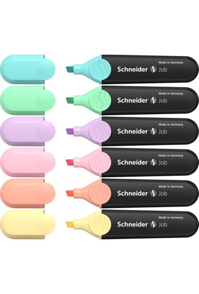 Schneider Pastel Fosforlu Kalem 6'lı