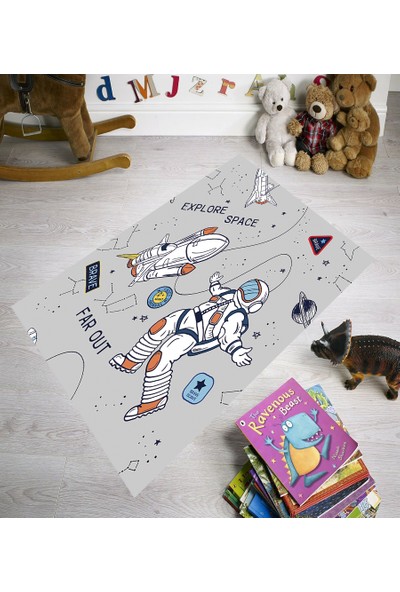 Elit Halı Mavi Astronot Çocuk Halısı 80 x 150 cm