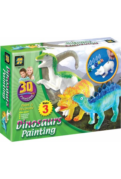 Amav 3D Boyama Dinozor - Üçlü Set