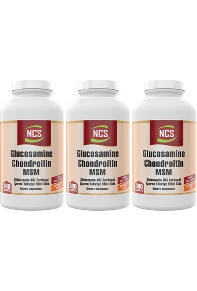 Ncs Glucosamine Chondroitin Msm Collagen Type 2 3 Adet 300 Tablet