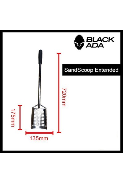 Black Ada Sandscoop Extended - Uzun Kum Küreği - Paslanmaz Çelik