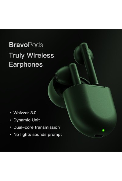 Whizzer B7 Bravopods Tws 5.0 Bluetooth Kulaklık Yeşil
