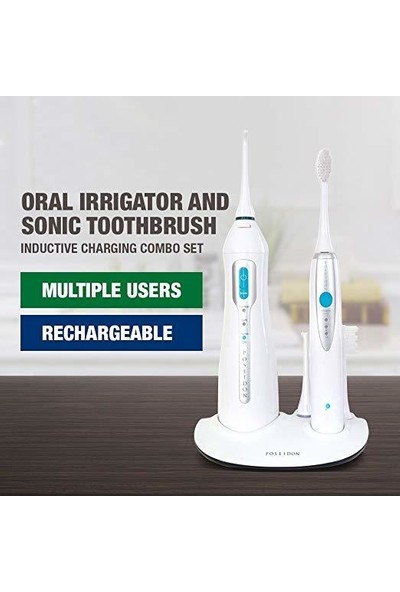 Poseidon Oral Irrigator And Sonic Toothbrush Inductive Charging Şarjlı Diş Fırçası
