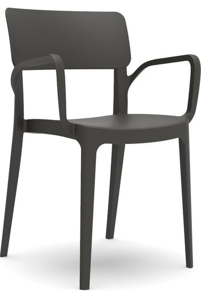 Novussi Panora Sandalye Siyah 6'lı Set