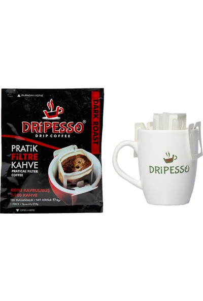 Dripesso Dark Roast Pratik Filtre Kahve 50'li Paket
