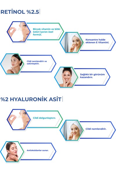 Hyaluronik Asit Serum - Retinol Serum 30 ml