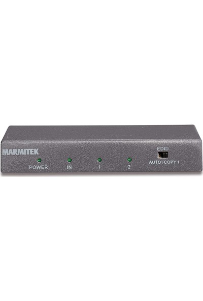 Marmitek Split 612 UHD 2.0 - HDMI Ayırıcı 1 Giriş / 2 Çıkış 3D 4K60 (4: 4: 4) HDCP 2.2 Metal Gövde