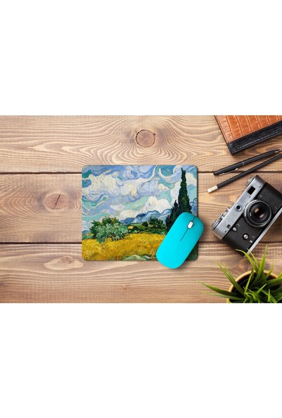 Wuw Van Gogh Wheat Field With Cypresses Mouse Pad