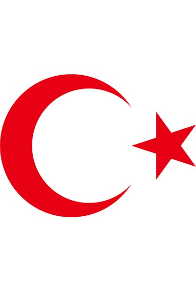 Termofom Türk Bayrağı Sticker - Hilal ile Yıldız Araç Etiketi - Çıkartma 30X20 cm