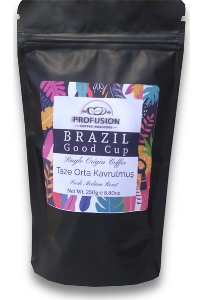Profusion Coffee Taze Kavrulmuş Brazil Good Cup Çekirdek Kahve 250G