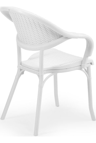 Bintaş Mobilya Süt Beyaz Bahçe Masa Sandalye Modelleri