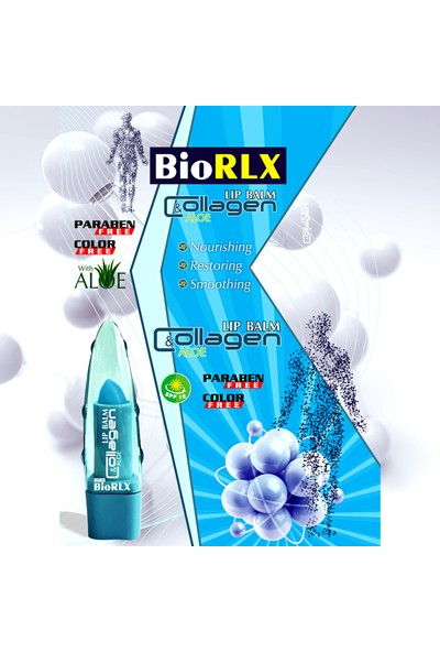 Biorlx Aloe Vera + Collagen + Spf 15(Güneş Koruyucu) Lip Balm Color Free (Renksiz) + Paraben Free (Parabensiz)Unisex