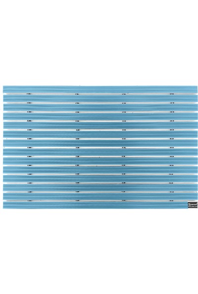 Arfen Gömme Tip Kauçuk Üst Yüzeyli Alüminyum Mavi Paspas 60 x 180 cm