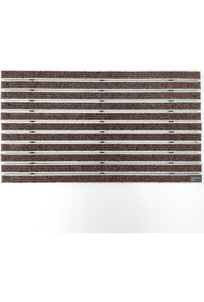 Arfen Gömme Tip Halı Üst Yüzeyli Alüminyum Kahverengi Paspas 60 x 120 cm
