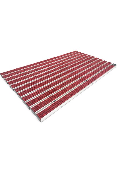 Arfen Gömme Tip Halı Üst Yüzeyli Alüminyum Kırmızı Paspas 90 x 180 cm