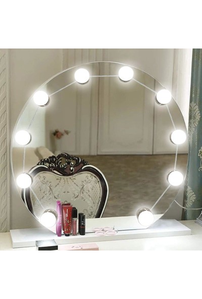 Taled Makyaj Aynası Ledi Hollywood Tarzı Ayna Led Işık Usb'li 10'lu 5 m