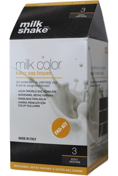 Milk_shake Milk Color Eko-Kit Saç Boyası Koyu Kestane 3