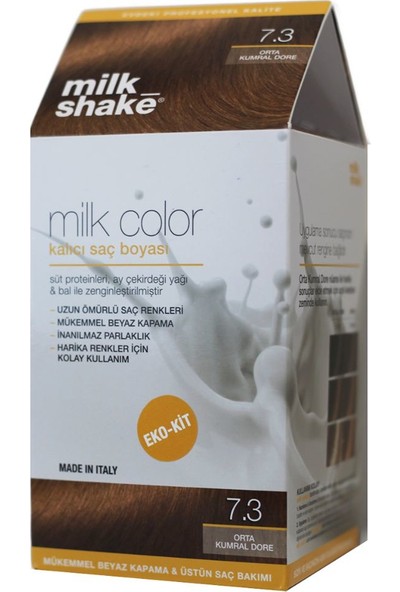 Milk_shake Milk Color Eko-Kit Saç Boyası Orta Kumral Dore 7.3
