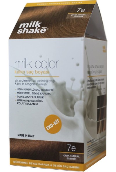 Milk_shake Milk Color Eko-Kit Saç Boyası Orta Kumral Egzotik 7e