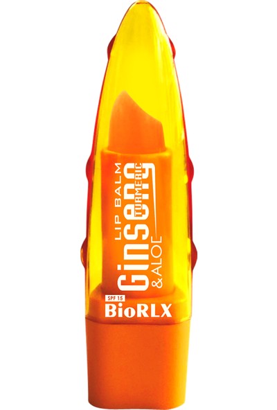 Biorlx Aloe Vera + Ginseng + Turmeric(Zerdeçal) Spf 15(Güneş Koruyucu) Lip Balm Color Free (Renksiz) + Paraben Free (Parabensiz)Unisex