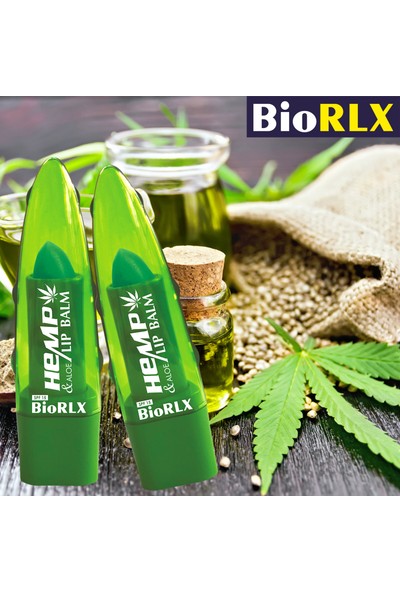 Biorlx Aloe Vera + Hemp Oil + Spf 15(Güneş Koruyucu) Lip Balm Color Free (Renksiz) + Paraben Free (Parabensiz)