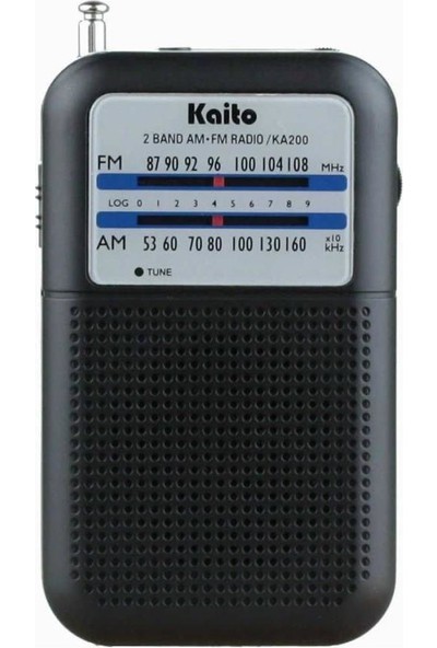 Kaito KA200 Cep Am/fm Radyo, Siyah
