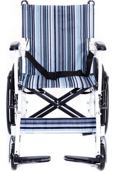 Comfort Plus KY863-20 Mavi Desenli Alüminyum Tekerlekli Sandalye