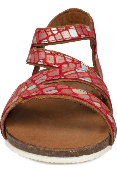 Piarmoni Msm Trend Sandals 2133 Cırtlı Kırmızı Çocuk Sandalet
