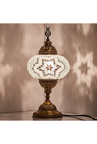 Demmex Masaüstü Mozaik Çalışma Masası Abajur Gece Lambası Dekor Lamba