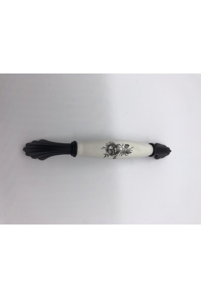 Sezgin Deniz Kabuğu Siyah Gül Porselen Mobilya Dolap Çekmece Kulp 192 Mm