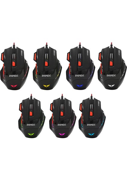 SGM-X7 Usb Siyah Makrolu 7200dpi Oyuncu Mouse +Gaming Mouse Pad