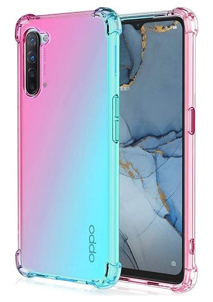 Oppo Reno 3 Kılıf Köşe Korumalı Darbe Emici Anti Shock Arka Kapak Şeffaf