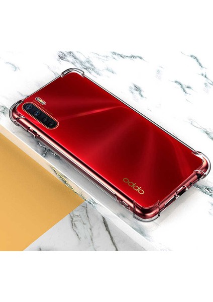 Oppo Reno 3 Kılıf Köşe Korumalı Darbe Emici Anti Shock Arka Kapak Şeffaf