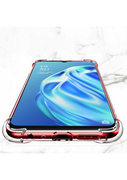 Oppo Reno 3 Kılıf Köşe Korumalı Darbe Emici Anti Shock Arka Kapak Şeffaf