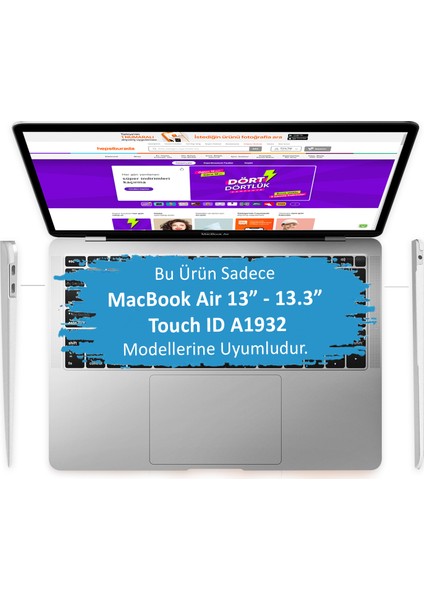 Macbook Air Kılıf 13 inç A1932 ile Uyumlu 2018/2019 Darbe Emici OutDoorSC modelleri