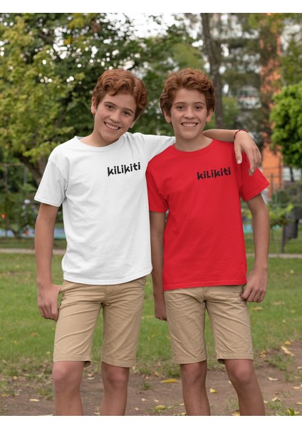 Unisex Çocuk Spor T-Shirt Bisiklet Yaka