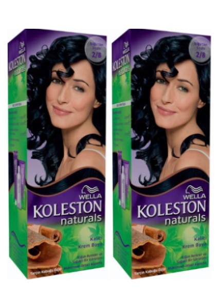 2’li Koleston Naturals 2/8 Böğürtlen Siyahı - Kalıcı Krem Saç Boyası