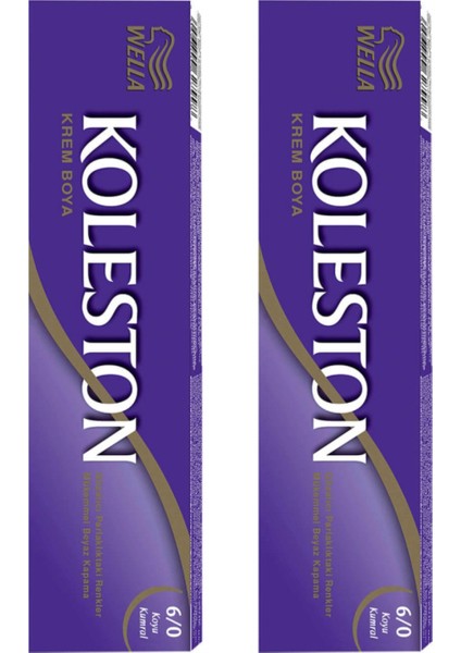 2’li Koleston Tüp Koyu Kumral 6/0 Saç Boyası