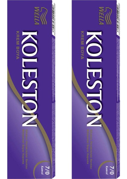 2’li Koleston Tüp Orta Kumral 7/0 Saç Boyası
