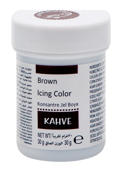 Jel Gıda Boyası Kahverengi 30 gr