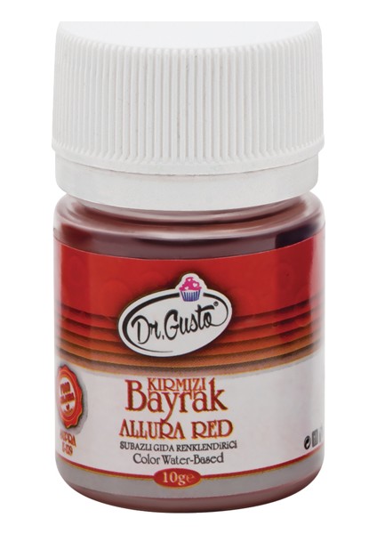 Dr. Gusto  Gıda Boyası Su Bazlı Toz Bayrak Kırmızı 10 gr