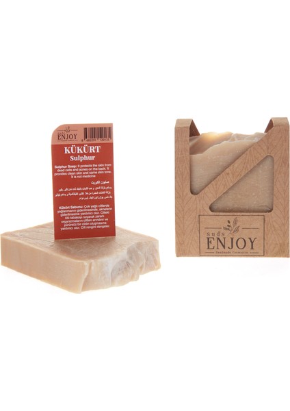 Doğal 2 Adet Kükürt El Yapımı Sabun 2 x 100 gr