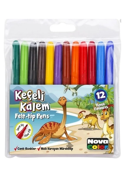 Nova Color Keçeli Kalem 12'li