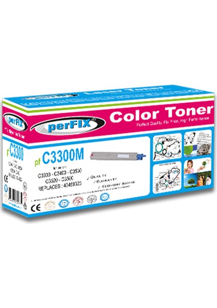 Pf C3300 C3400 - C3450 1500 Sayfa Kırmızı Muadil Toner