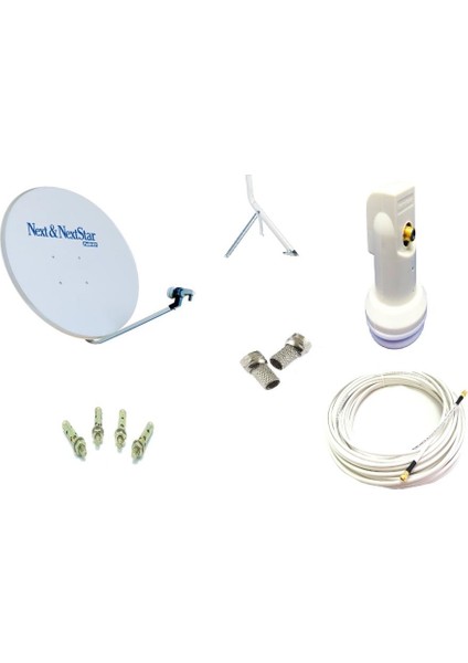 Televizyon Çanak Anten Takımı Full Set 4K Full Hd Tv Uyumlu 85Cm Çanak Anten + Lnb + Kablo