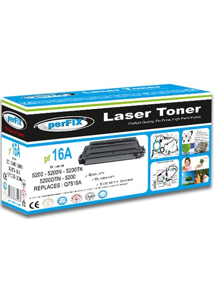 Pf 16A - Q7516A 5200 (4588) 12000 Sayfa Siyah Muadil Toner fiyatları