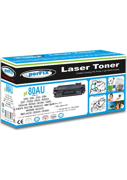 Pf 280AU - 05A - 80A - CE505A - CF280A 2700 Sayfa Siyah Muadil Toner