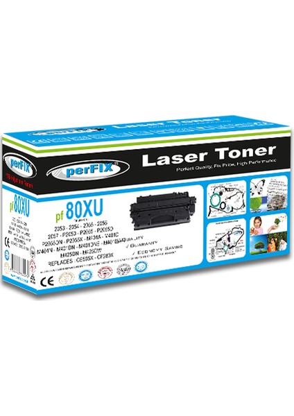 Pf 80XU- CE505X - CF280X - 6900 Sayfa Siyah Muadil Toner fiyatları