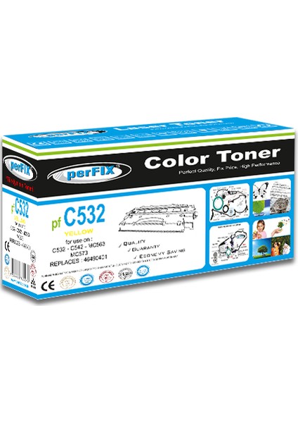 Pf C532CY 1500 Sayfa Sarı Muadil Toner fiyatları